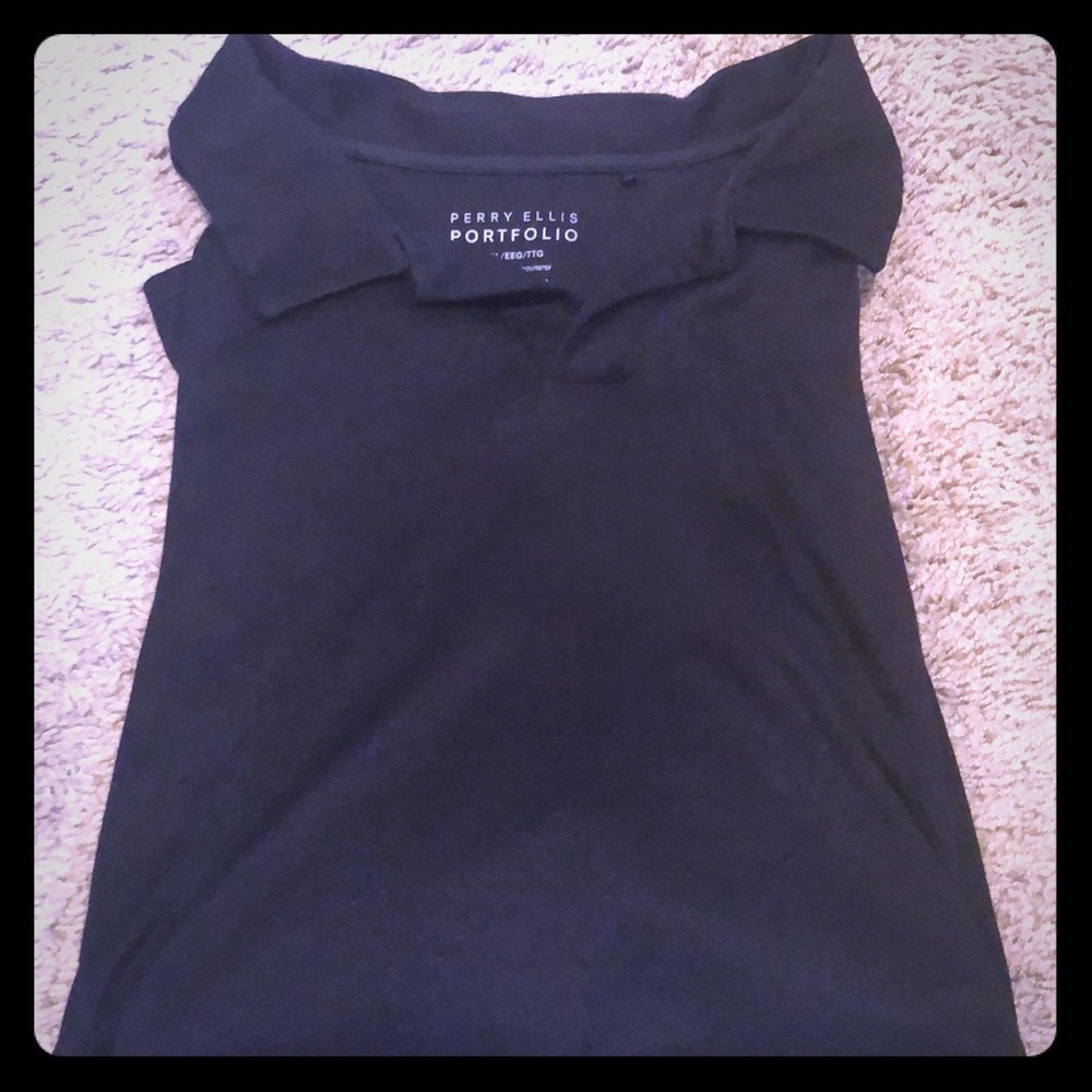 Black polo shirt